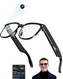 MNVOEQ AI Smart Glasses with Camera, 1080P HD POV First-Person View Video Recording and Translator, AI Object Recognition, Bluetooth Audio, 290mAh Battery, Photochromic Lenses for Sports, Travel, Work