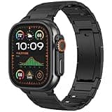 RHBBBDN Pure Titanium Bands Compatible with Apple Watch Ultra 3/2/1 Series 11 10 9 8 7 6 5 4 SE, Band for Apple Watch 49mm 46mm 45mm 44mm, 49g Lightweight Titanium Metal Strap for iWatch (Black)