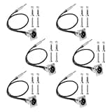 CuraceQ 6PCS 1/4 Inches TRS to XLR Panel Mount Cable, XLR Pass Through Cable Fit for Stage Box, Patch Panel and Floor Box - Male to Male