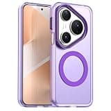 Pzwoxukhov Compatible with Huawei Pura 80 Pro Case Cover,Compatible with Magsafe,Shockproof Magnetic Phone Case,Compatible with Huawei Pura 80 Pro+ Case Purple
