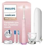 Philips Sonicare DiamondClean Smart 9500 Electric Toothbrush - Sonic Toothbrush with App, Pressure Sensor, 15 Brushing Settings, Replacement Reminder, USB Charging Travel Case, Pink, Model HX9923/21