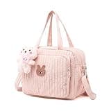 Lushandy Baby Diaper Bag Tote, Mom Bag Crossbody Diaper Bags Baby Travel Bags for Girl Pañaleras Para Bebe (Pink, Small)
