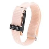 Smart Bracelet Fitness Tracker Nylon, IP68 Sleep Tracker, Smart Health Wristband with 150 Sports Modes, Call Reminder, Alarm Clock, Long Battery 20 Days for Men Women (Rose Gold)