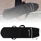 Tobefore Heavy-Duty Skateboard Backpack, Water Resistant 41" Longboard Carry Bag with Adjustable Padded Shoulder Straps, Drawstring Closure & Front Pocket for Skate Tools & Gear – Black