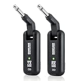 SONICAKE Wireless Guitar System 5.8GHz Wireless Guitar Transmitter Receiver, Latency Less Than 5ms, 6 Channels Transmission Range for Electric Guitar, Bass and Acoustic‑Electric (Black)