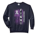 US Flag Testicular Cancer Awareness Design For Men Women Comfort Colors Adult Sweatshirt