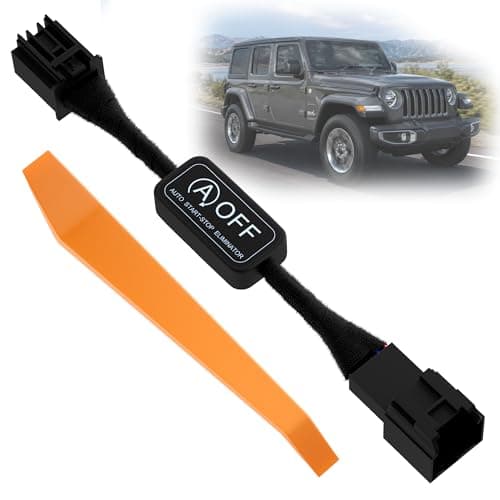 Auto Start Stop Eliminator Compatible with 2018-2024 Jeep Wrangler JL & 2020-2024 Gladiator JT Auto Stop Start Disable A-Off Bypass Plug Play Module Start Stop System Harness