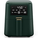 Chefman Air Fryer – 4-in-1 Slim 3.5 QT Airfryer, Air Fry, Bake, Dehydrate, Frozen, 450°F Max Temp for Extra Crispy Results in Minutes, Nonstick Ceramic Coating, Dishwasher-Safe Accessories - Green