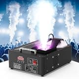 1500W Fog Machine with Lights, 24 RGB LED Vertical Stage Smoke Machine, DMX & Wireless Remote Control, 2.5 Liters with 20000 CFM for Wedding Christmas Halloween Party Indoor Outdoor