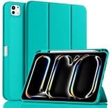 Akkerds for iPad Pro 11 Inch Case (M5/M4) 2025/2024 6th/5th Generation with Pencil Holder, for iPad Pro Case 11 Inch with Trifold Stand Protective Cover/Soft TPU Back, Auto Wake/Sleep, Teal