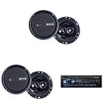 Alpine UTE-63BT Mech-Less Bluetooth Receiver w/ (2 Pair) Power Reference PRX603 6.5" 3-Way Speakers