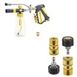 FIXFANS Foam Cannon Gun Dual Connector Accessory for Pressure Washer, Pressure Washer Adapter Sets