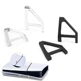 YWLRONG 4Pcs for PS5 Slim Stand Console Bracket Holder Flat Base Horizontal Stand Compatible with Sony PlayStation 5 Slim Disc Edition Accessories(Transparent+Black)