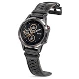 HEMSUT Perforated Leather Watch Band Compatible with Garmin, Top Grain Leather Replacement Strap Compatible with Fenix 8/7/6X/5X, Forerunner 945/935, MARQ & Tactix Series (Multiple Sizes)