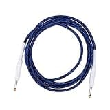 SUNGOOYUE Guitar Cable 3 Meter, Instrument Cables Audio Cable Woven Noise Reduction Dual Straight 1/4 Inch for Electric Guitar Amp 3 Meter, 9.8Ft Bass Instrument Woven Audio