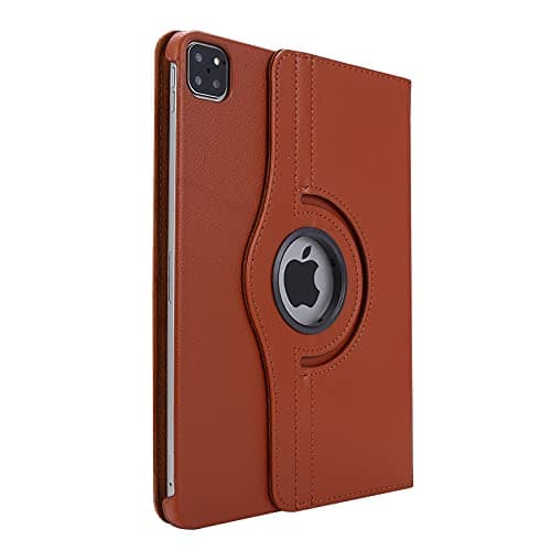 MIGOTODA PU Leather PC Material Hard Case for iPad Pro 11‑inch 4th/3rd/2nd/1st Generation 2022/2021/2020/2018 - Model US-J2-P1-N013 (Brown)