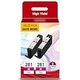 281XXL Magenta Ink Cartridges Replacement for Canon 281 CLI-281 CLI 281 Magenta Ink Tank Compatible with Canon Pixma TR8520 TS9120 TS8120 TS6320 TR8622 TS702a TR8620a TS6220 TS8320 TS6220 (2 Pack)