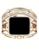 VISOOM Beaded Boho Bracelet Compatible for Apple Watch Band 42mm/44mm/45mm/46mm Series 11 10 9 8 7 SE Series 6/5/4 Women Leather Handmade Multilayer Wrap Watch Strap for iWatch Bands 3/2/1