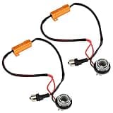 SIXRUN 1156 7506 P21W LED Load Resistor Wiring Harness 2 Pack Male Female Connectors with 16 Gauge Wire, for Turn Signal Light Bulb