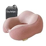 Cozy BoSpin Travel Pillow - Neck Pillow for Traveling, Memory Foam Portable Support Pillow,Comfortable and Lightweight Quick Pack for Camping,Sleeping Rest Cushio (Pink)