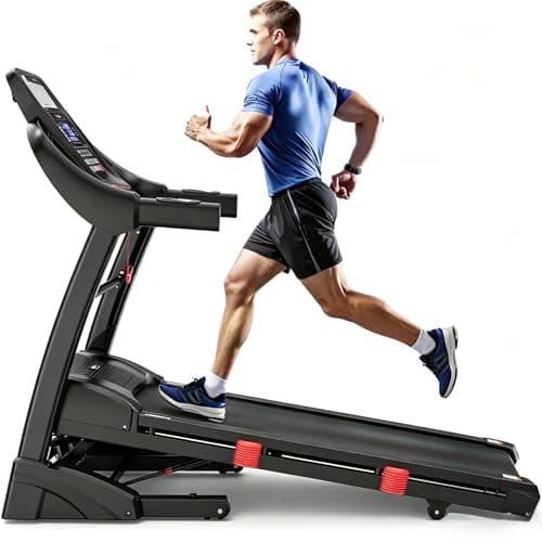 4.5HP Treadmill w/ 15 auto Incline, Folding Treadmill with 300lbs Capacity, 10MPH Speed, 64+3+3+1 Programs, App Connection, HiFi Stereo Speakers, Ultra-Wide & Quiet, Running Jogging Machine for Home