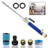 DBR Tech Hydro Jet High Pressure Power Washer Wand for Car Washing or Garden Cleaning, Heavy Duty Metal Watering Sprayer with Universal Hose End, Hydrojet Water Power Nozzle, Fan and Jet Stream