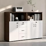 YCZYCZ Lateral File Cabinet with Lock, Metal Office Storage Cabinet, 2 Drawer Lateral File Cabinets for Home Office, A4 Letter Size, Heavy Duty Steel Filing Cabinet for Documents Storage