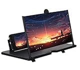 Phone Screen Magnifier | 8 Inch HD Foldable Amplifier Stand | Black, for Movies and Videos