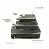 Paravel Travel Packing Cubes | Set of 3 | Safari Green | Luggage Bag Organizers for Travel Accessories, Shoes, Toiletries, Laundry, Compression Storage Cubes | Various Sizes