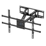 ELG Full Motion TV Wall Mount, Enlarged Wall Plate, 99 lb Capacity, Swivel & -10° Tilt, 40-86" Screens, VESA 100x100 to 600x400mm, 16.9" Extension, Pre-Assembled, Steel, Black