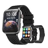 cyanyu Smart Watches for Men Women,Fitness Tracker - Three Straps,Black