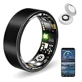 Aichiken Smart Ring Health Tracker, Sleep&Exercise Monitor Heart Rate,Blood Oxygen,Fitness Trackers for Man&Women -Long Lasting Batteries,Waterproof Sleep Tracking Wearable (Black, 9)