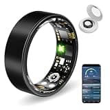 Aichiken Smart Ring Health Tracker, Sleep&Exercise Monitor Heart Rate,Blood Oxygen,Fitness Trackers for Man&Women -Long Lasting Batteries,Waterproof Sleep Tracking Wearable (Black, 9)