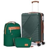 CONCEPTEN Luggage Sets 3 Piece, 20 Inch Carry On Suitcases With Spinner Wheels, Lightweight Travel Luggage With TSA Lock, ABS Hardshell Suitcase (Teal)
