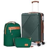 CONCEPTEN Luggage Sets 3 Piece, 20 Inch Carry On Suitcases With Spinner Wheels, Lightweight Travel Luggage With TSA Lock, ABS Hardshell Suitcase (Teal)