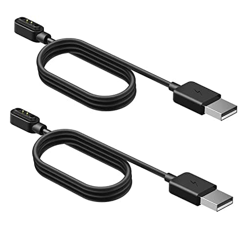 Compatible with Haulvean Curve Smart Watch Charger, Magnetic Replacement Charger Compatible for Haulvean JX629 2.01" Curve, G39 Smartwatch (2 Pack-Black+Black, for JX629, G39)