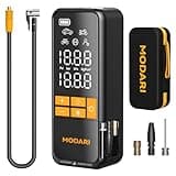 MODARI Tire Inflator Portable Air Compressor - 160 PSI Portable Tire Inflator for Car, Auto Shut-Off, Cordless Tire Inflators with Gauge for Car, Pickup, Bike and More, Black