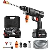 Cordless Pressure Washer Battery Powered - Portable Power Washer with 16FT Hose & Battery, Handheld Pressure Electric Power Cleaner for Car Home Garden Patio Fence Floor Yard Cleaning