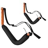 Kayak Storage Hooks - Set of 2 Wall Mount Garage Hangers - 125lbs Capacity Rack for Paddleboards, Surfboards, or Snowboards by Rad Sportz (Orange)