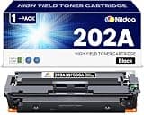 Nildoa 202A CF500A Black Toner Cartridge Replacement for HP 202A CF500A Color Pro M254dw; Color Pro MFP M281cdw M281fdw Printer Ink 1 Pack