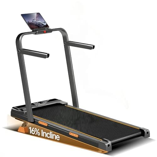 5-in-1 Walking Pad Treadmill with 17% Incline, Quiet Under Desk Treadmills for Home & Office, Compact Foldable Treadmill with Handles and 3.0HP Brushless, 330 LBS Capacity