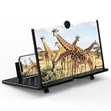 20" HD Screen Magnifier for Cell Phone,3D Cell Phone Magnifing Screen Enlarger Projector for Movies Videos and Gaming-Foldable Phone Stand Holder with Screen Amplifier Compatible with All Smartphones