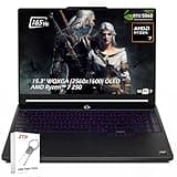 Lenovo Legion 5a 15.3" WQXGA OLED 165HZ Gaming Laptop - AMD Ryzen 7 250 - NVIDIA GeForce RTX 5060 8GB GDDR7 – 16GB DDR5 1TB SSD – Backlit KB Wi-Fi7 Win11 – Eclipse Black – w/2TB USB Drive, W/GaLiMu