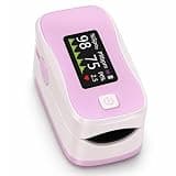Pulse Oximeter Fingertip, Pink, Blood Oxygen Saturation Monitor with Digital Display