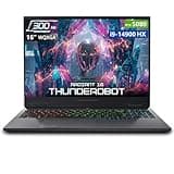 Thunderobot Radiant 16 i9 5080 2.5K Gaming Laptop, 16" QHD+ 300Hz Display, Core i9-14900HX, GeForce RTX 5080, 64GB DDR5 RAM, 2TB SSD, RGB Backlit Keyboard, Wi-Fi 6, Win11 Home, Gray
