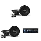 Alpine UTE-63BT Mech-Less Digital Media Receiver with Bluetooth® Wireless Technology w/ (2) EL-E65C-G 6.5" Component Speaker Set
