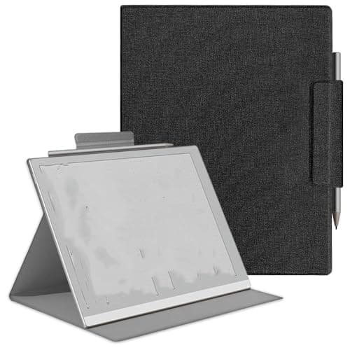 INSOLKIDON Compatible for BOOX Tablet Go 10.3 Gen II Lumi 2026 Released EPaper case Full Coverage Ultra Slim PU Leather Cover Case Folding Multi-Angle Stand Cover Protective Auto Sleep Wake (Black)