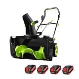 22`` Electric Snow Removal Machine, Manual Snow Removal Machine, Multi Scenario Commercial and Household Snow Removal Machine, Rechargeable Battery for cyclic use (4)