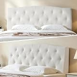 Vamcheer Upholstered Headboard Queen Size, Height Adjustable Headboard for Bed, High-Density Sponge Headboards, Modern Diamond Button Design Head Board, Cream