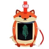 Boogie Board Sketch Pals Fox 4” LCD Writing Tablet for Kids – Reusable Mess-Free Drawing Pad with Tethered Stylus – Clip-On Travel Doodle Board Toy – Ages 3+